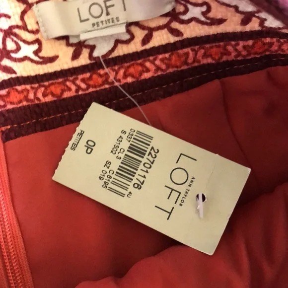 Ann Taylor LOFT Stained Glass Pencil Skirt NEW 0P - Picture 7 of 9